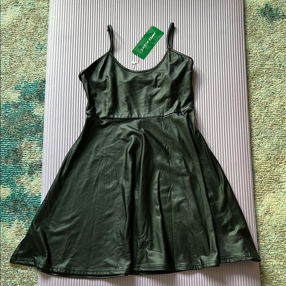 SHEIN Pleather black dress